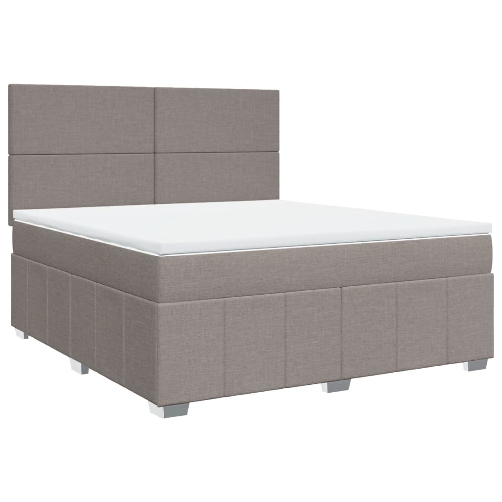 Boxspringbett mit Matratze Taupe 180x200 cm Stoff