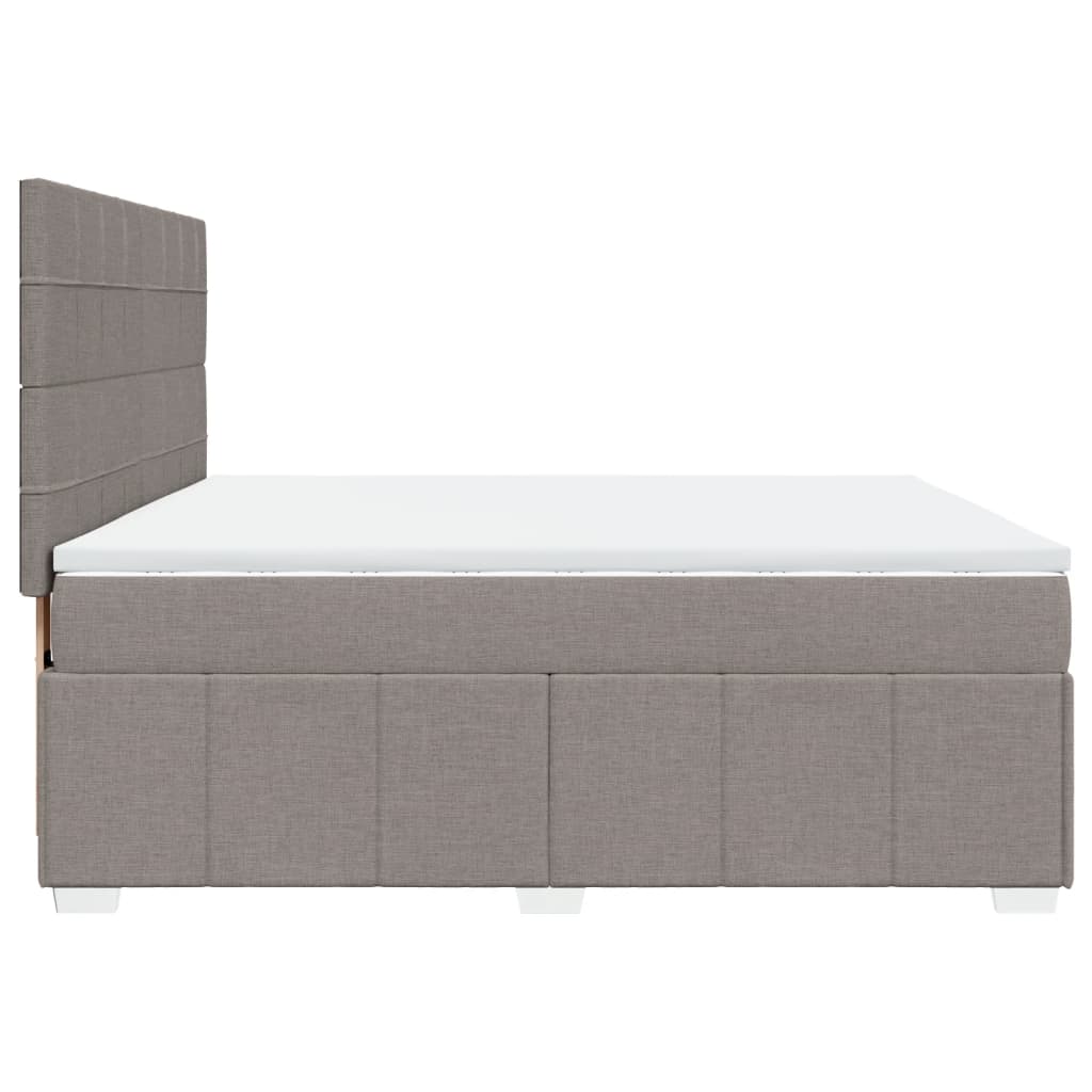 Boxspringbett mit Matratze Taupe 180x200 cm Stoff