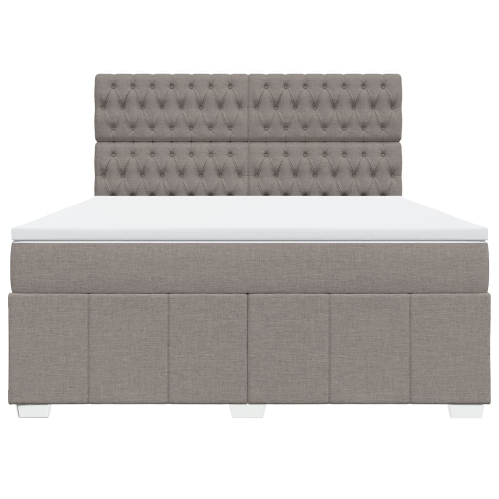 Boxspringbett mit Matratze Taupe 180x200 cm Stoff