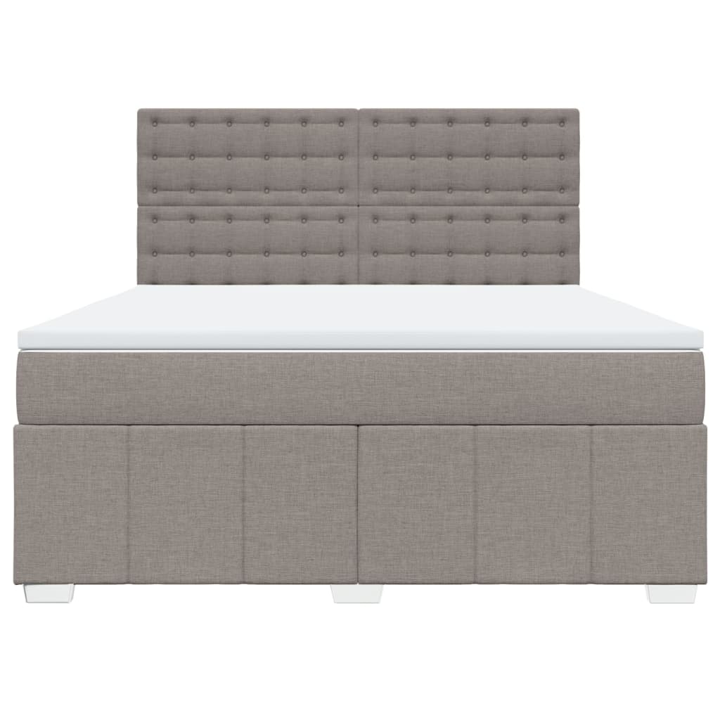 Boxspringbett mit Matratze Taupe 180x200 cm Stoff