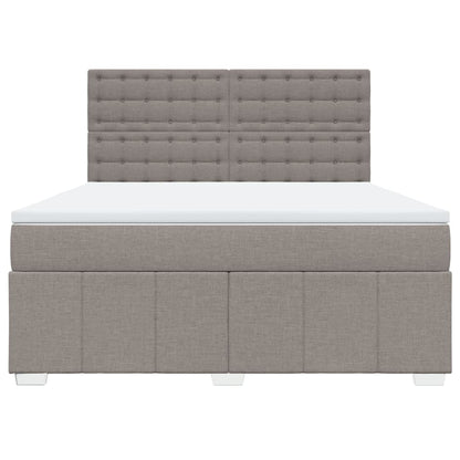 Boxspringbett mit Matratze Taupe 180x200 cm Stoff