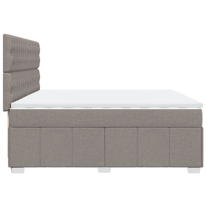 Boxspringbett mit Matratze Taupe 200x200 cm Stoff