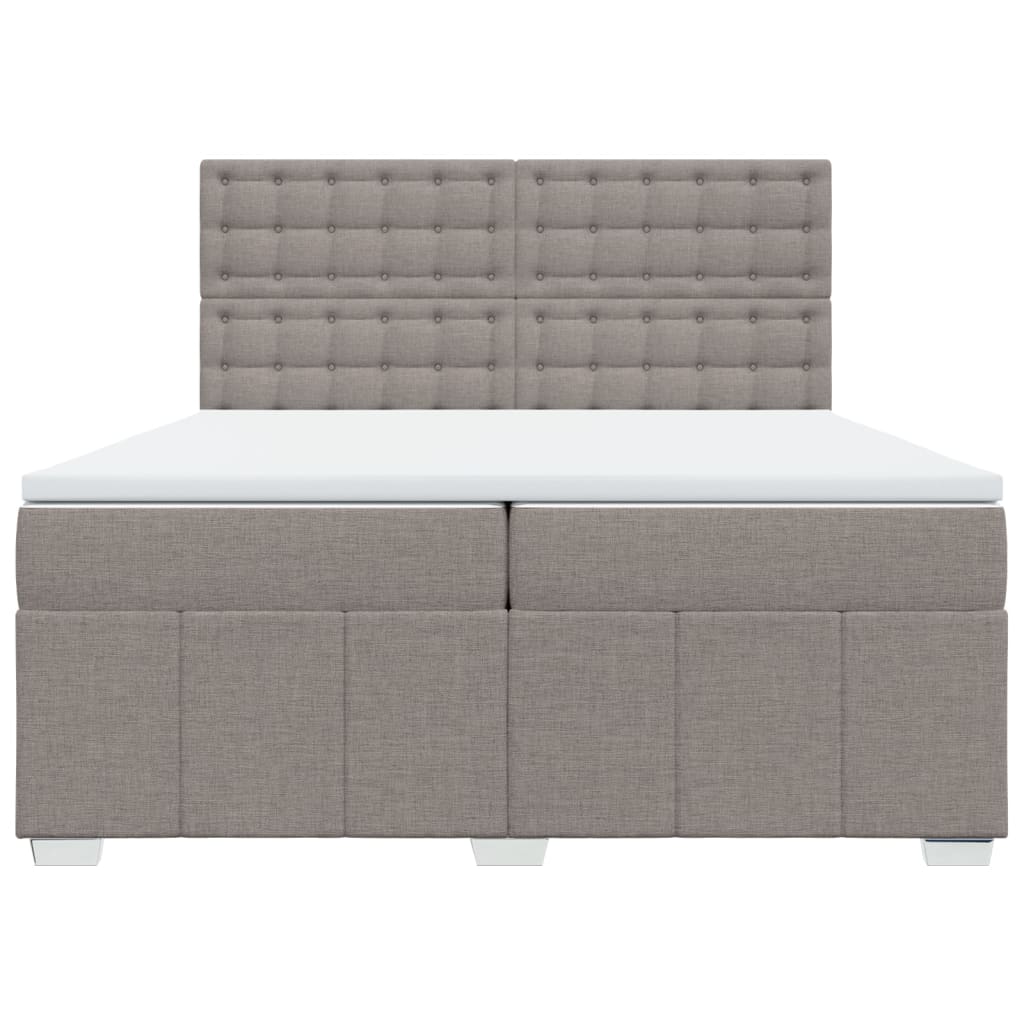 Boxspringbett mit Matratze Taupe 200x200 cm Stoff