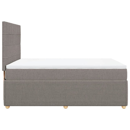 Boxspringbett mit Matratze Taupe 140x200 cm Stoff