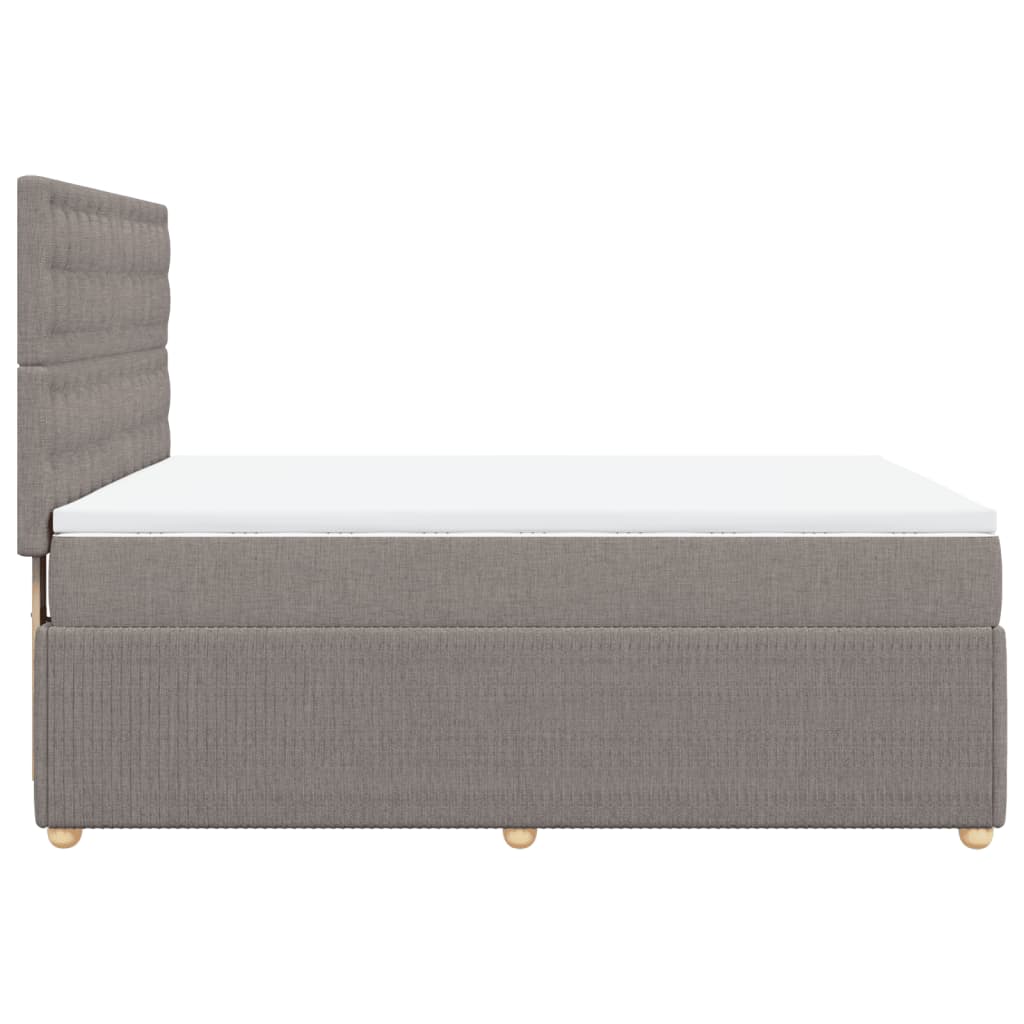 Boxspringbett mit Matratze Taupe 140x200 cm Stoff