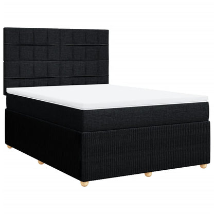 Boxspringbett mit Matratze Schwarz 160x200 cm Stoff