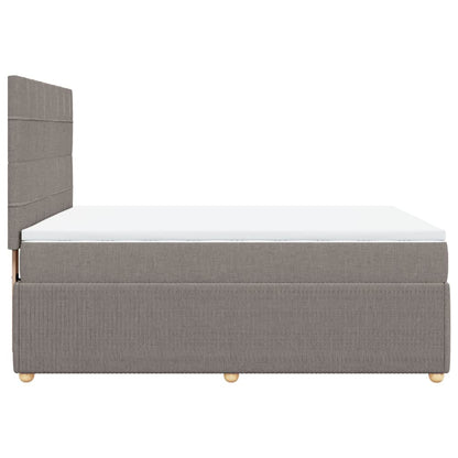 Boxspringbett mit Matratze Taupe 160x200 cm Stoff