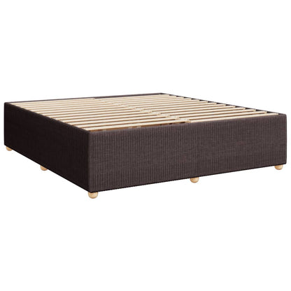 Boxspringbett mit Matratze Dunkelbraun 180x200 cm Stoff