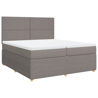 Boxspringbett mit Matratze Taupe 200x200 cm Stoff