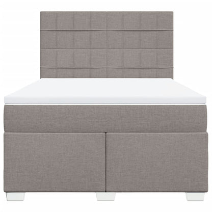 Boxspringbett mit Matratze Taupe 140x200 cm Stoff