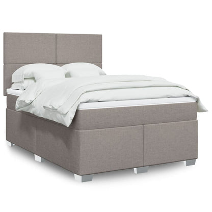 Boxspringbett mit Matratze Taupe 160x200 cm Stoff