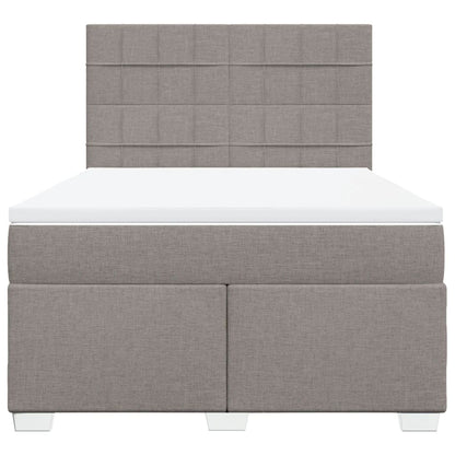 Boxspringbett mit Matratze Taupe 160x200 cm Stoff