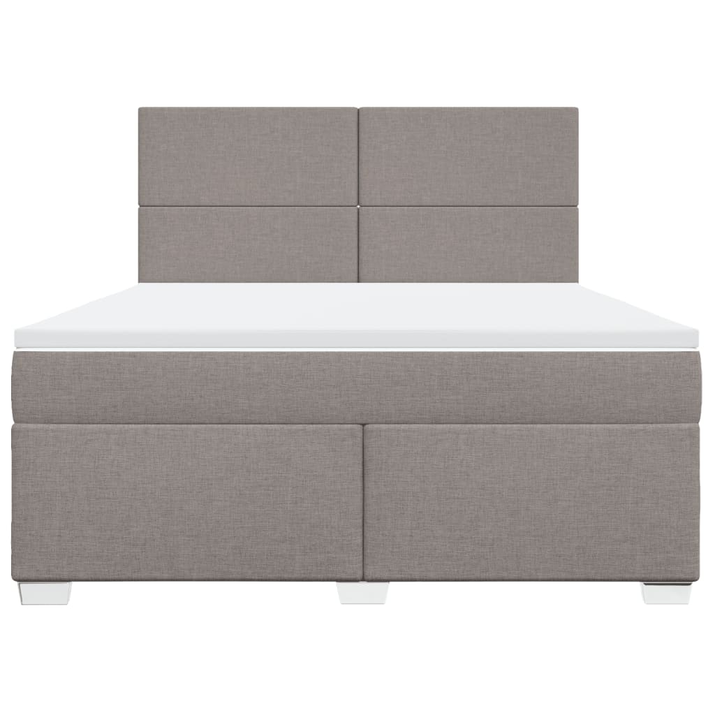 Boxspringbett mit Matratze Taupe 180x200 cm Stoff