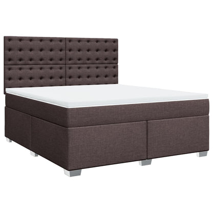 Boxspringbett mit Matratze Dunkelbraun 180x200 cm Stoff