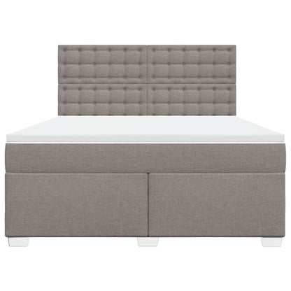 Boxspringbett mit Matratze Taupe 180x200 cm Stoff