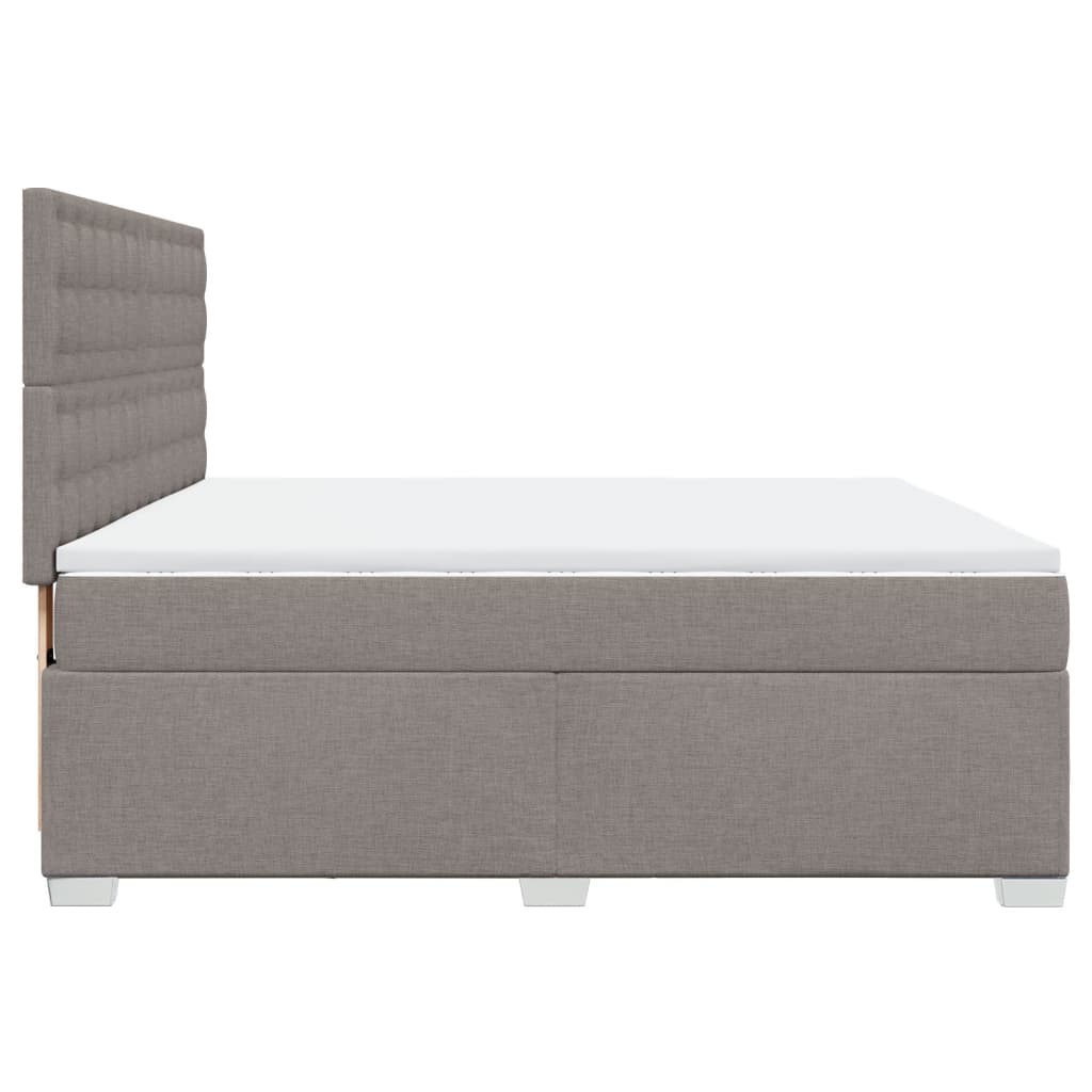 Boxspringbett mit Matratze Taupe 180x200 cm Stoff