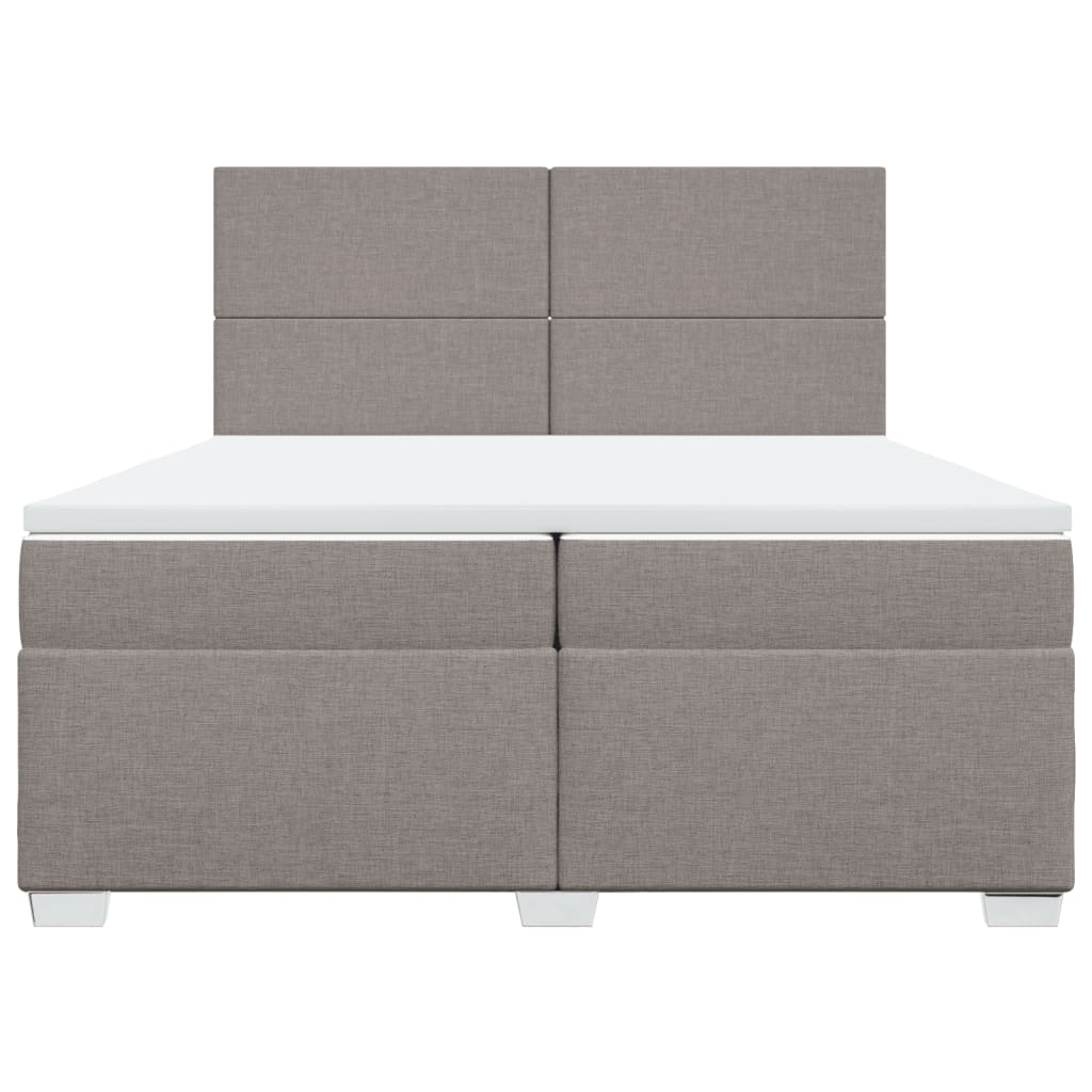 Boxspringbett mit Matratze Taupe 200x200 cm Stoff