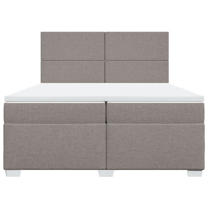 Boxspringbett mit Matratze Taupe 200x200 cm Stoff