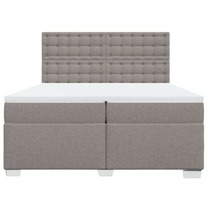 Boxspringbett mit Matratze Taupe 200x200 cm Stoff