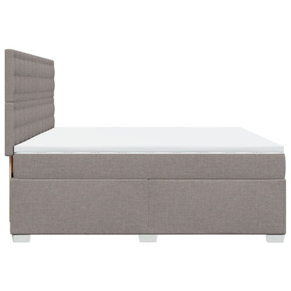 Boxspringbett mit Matratze Taupe 200x200 cm Stoff