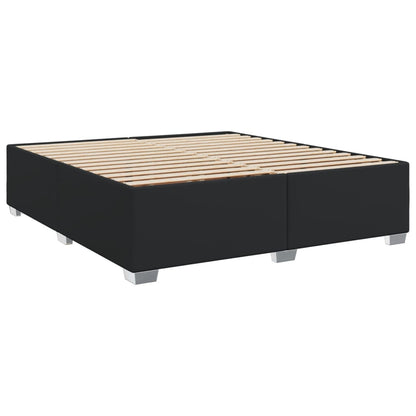 Boxspringbett mit Matratze Schwarz 180x200 cm Kunstleder