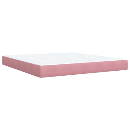 Boxspringbett mit Matratze Rosa 180x200 cm Samt