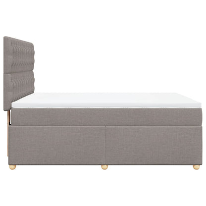 Boxspringbett mit Matratze Taupe 140x200 cm Stoff