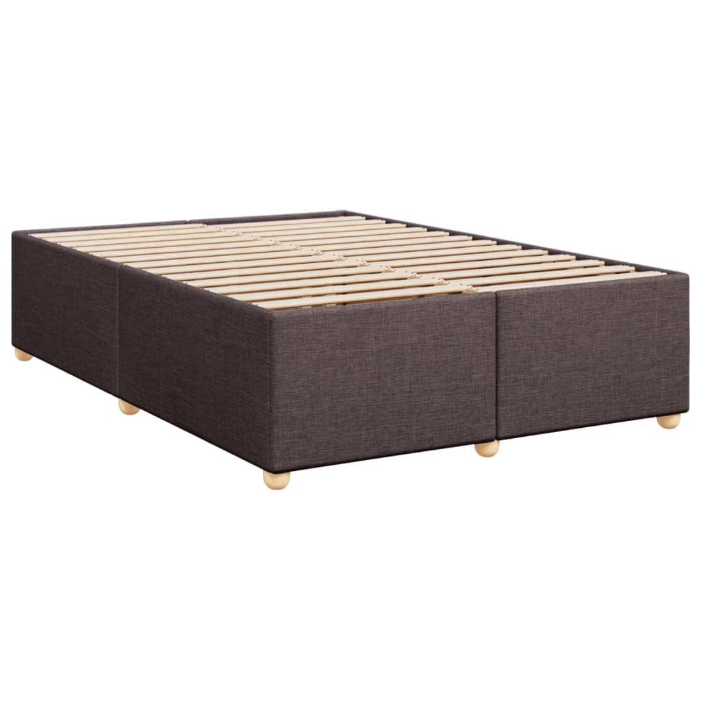 Boxspringbett mit Matratze Dunkelbraun 160x200 cm Stoff