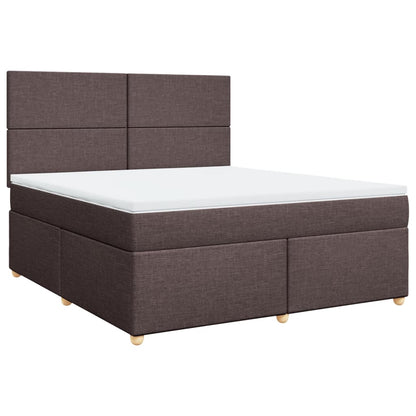 Boxspringbett mit Matratze Dunkelbraun 180x200 cm Stoff