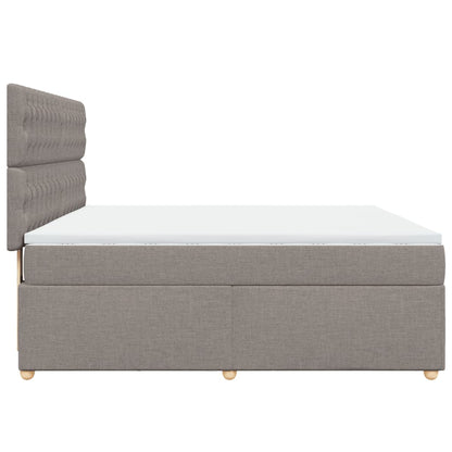 Boxspringbett mit Matratze Taupe 180x200 cm Stoff