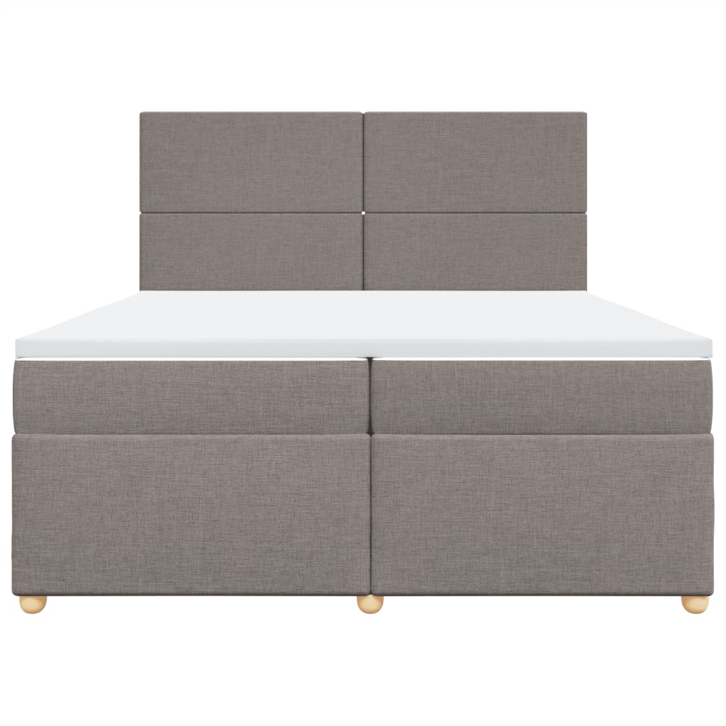 Boxspringbett mit Matratze Taupe 200x200 cm Stoff