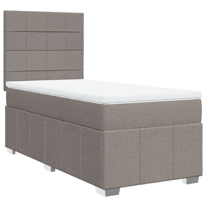 Boxspringbett mit Matratze Taupe 90x200 cm Stoff