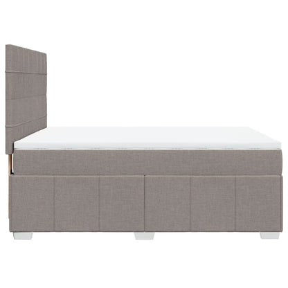 Boxspringbett mit Matratze Taupe 140x200 cm Stoff