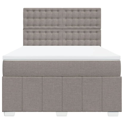 Boxspringbett mit Matratze Taupe 140x200 cm Stoff