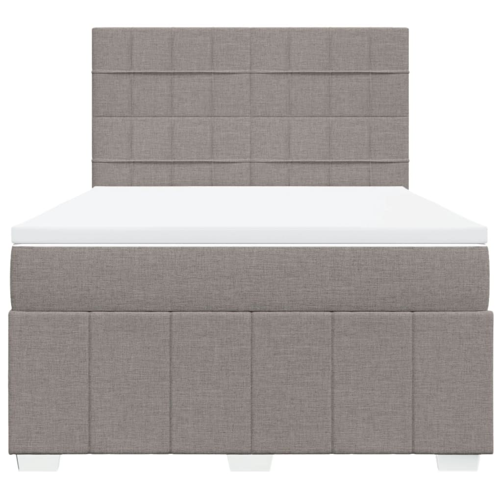 Boxspringbett mit Matratze Taupe 160x200 cm Stoff