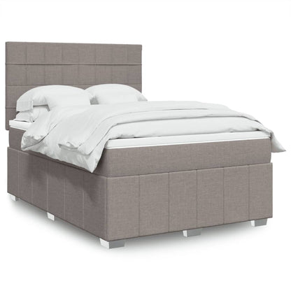 Boxspringbett mit Matratze Taupe 160x200 cm Stoff