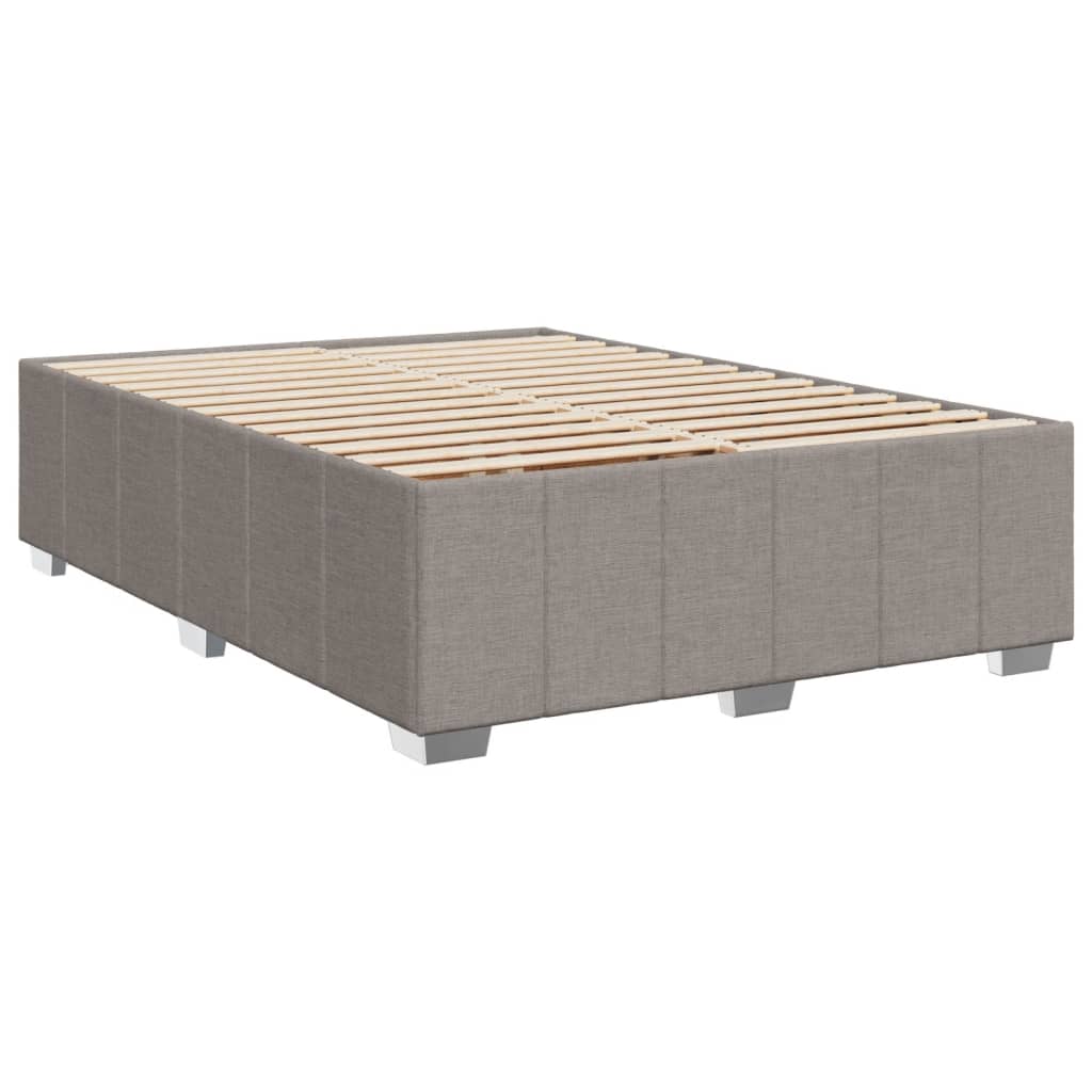 Boxspringbett mit Matratze Taupe 160x200 cm Stoff