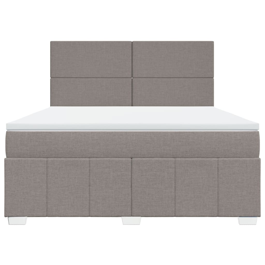 Boxspringbett mit Matratze Taupe 180x200 cm Stoff