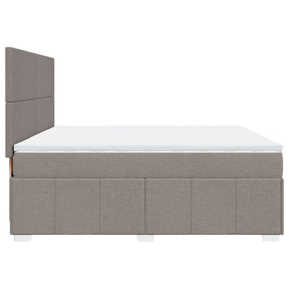 Boxspringbett mit Matratze Taupe 180x200 cm Stoff