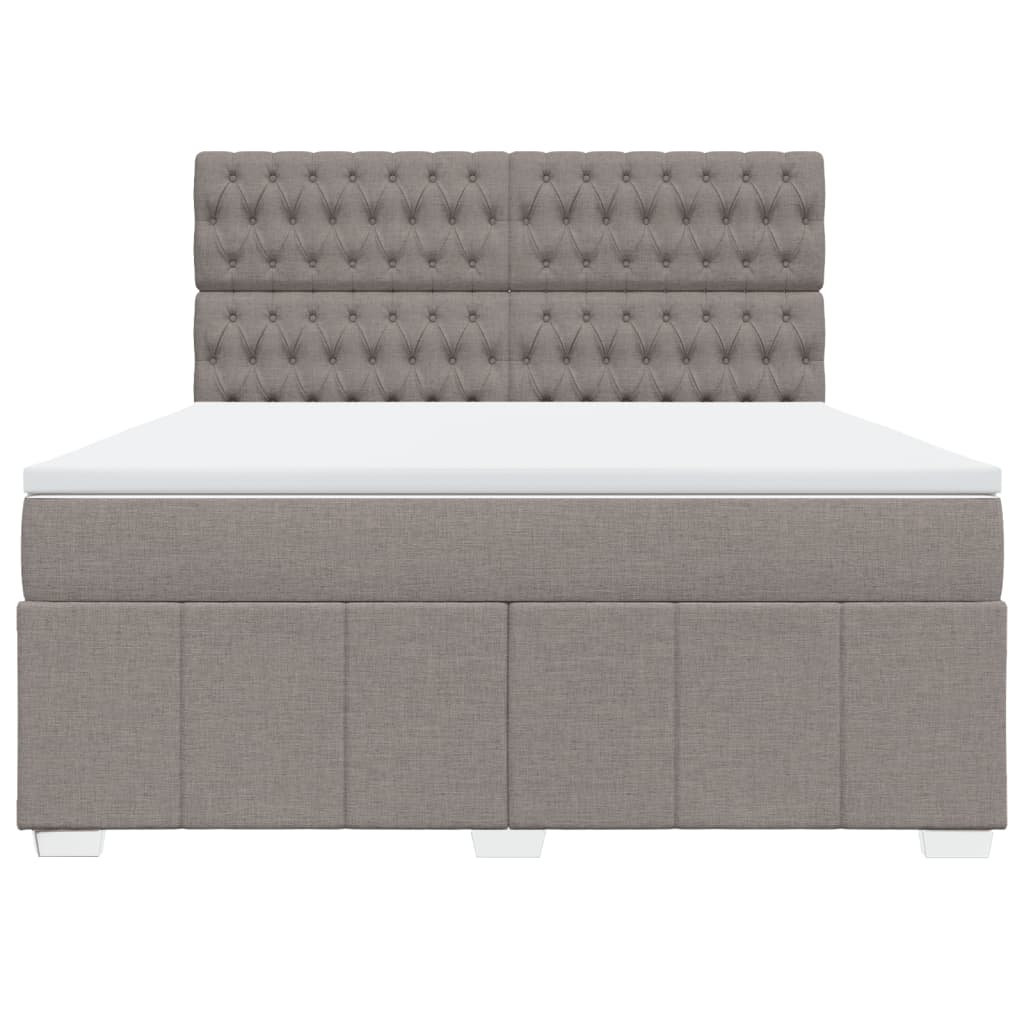 Boxspringbett mit Matratze Taupe 180x200 cm Stoff