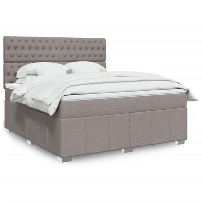 Boxspringbett mit Matratze Taupe 180x200 cm Stoff