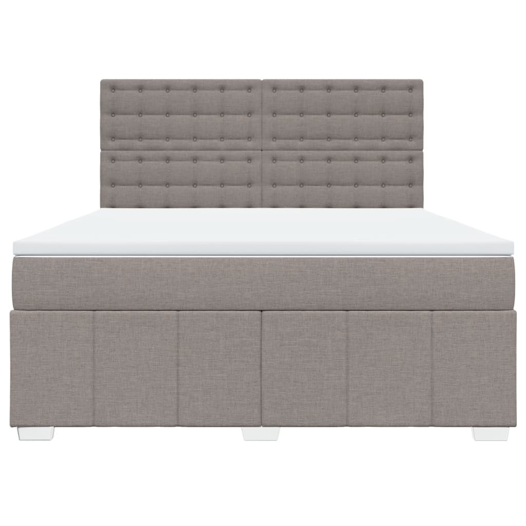 Boxspringbett mit Matratze Taupe 180x200 cm Stoff