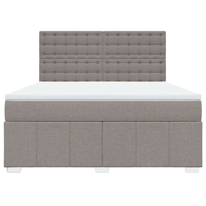 Boxspringbett mit Matratze Taupe 180x200 cm Stoff