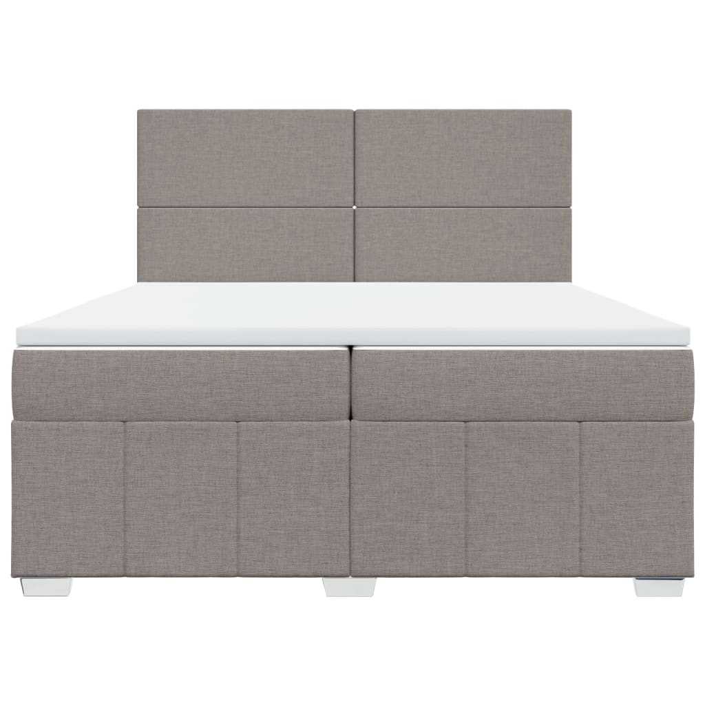 Boxspringbett mit Matratze Taupe 200x200 cm Stoff