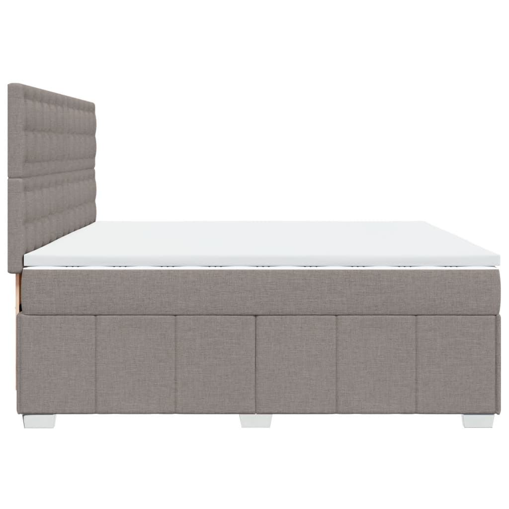 Boxspringbett mit Matratze Taupe 200x200 cm Stoff