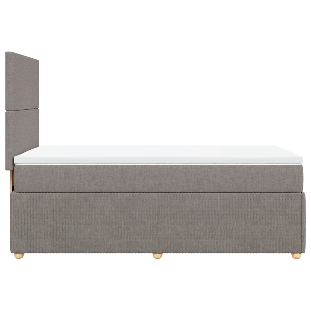 Boxspringbett mit Matratze Taupe 90x200 cm Stoff