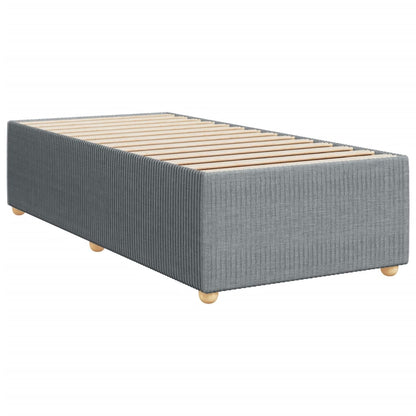 Boxspringbett mit Matratze Hellgrau 90x200 cm Stoff