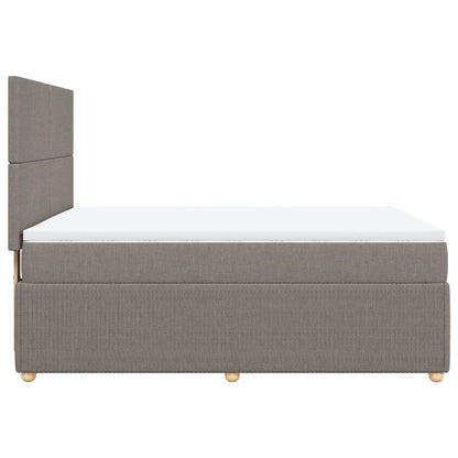 Boxspringbett mit Matratze Taupe 160x200 cm Stoff