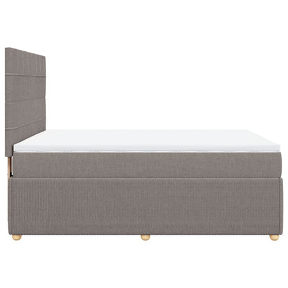 Boxspringbett mit Matratze Taupe 160x200 cm Stoff