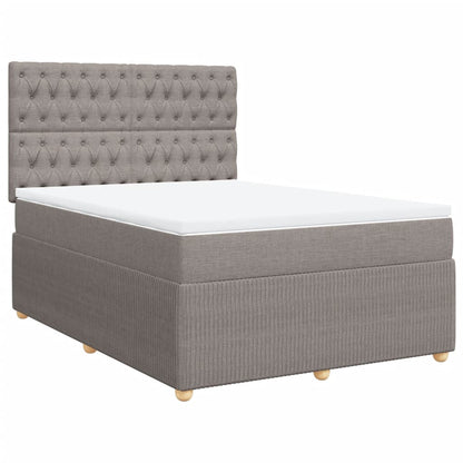 Boxspringbett mit Matratze Taupe 160x200 cm Stoff